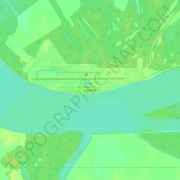 Mapa topográfico Galena, altitude, relevo