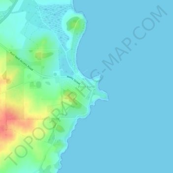 Mapa topográfico Port Neill, altitude, relevo
