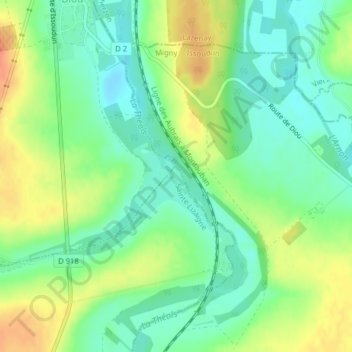 Mapa topográfico L'Île de Ré, altitude, relevo