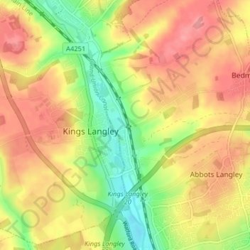Mapa topográfico Primrosehill, altitude, relevo
