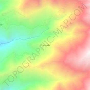 Mapa topográfico Rinconada, altitude, relevo