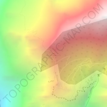 Mapa topográfico Abra Choquequirao, altitude, relevo
