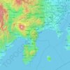 Mapa topográfico 足柄下郡, altitude, relevo