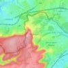 Mapa topográfico Piedmont, altitude, relevo