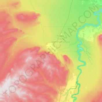 Mapa topográfico Northern Lights, altitude, relevo