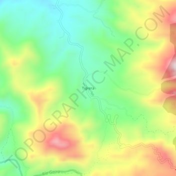 Mapa topográfico Tigrera, altitude, relevo