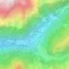 Mapa topográfico Bondione, altitude, relevo