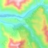 Mapa topográfico La Rufina, altitude, relevo
