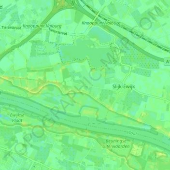 Mapa topográfico Loenen, altitude, relevo