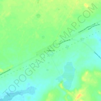 Mapa topográfico Defferrari, altitude, relevo