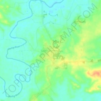 Mapa topográfico Santo Domingo, altitude, relevo