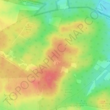 Mapa topográfico Imbosch, altitude, relevo