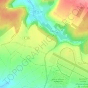 Mapa topográfico Chioré, altitude, relevo
