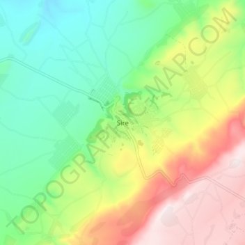 Mapa topográfico Sire, altitude, relevo