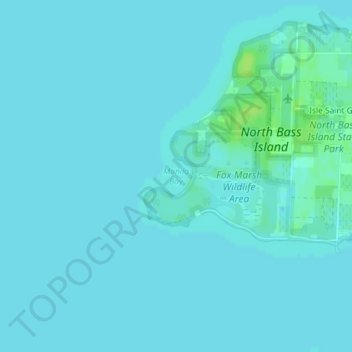 Mapa topográfico Manila Bay, altitude, relevo