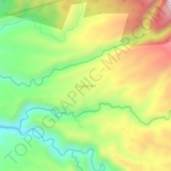 Mapa topográfico Baylanan, altitude, relevo
