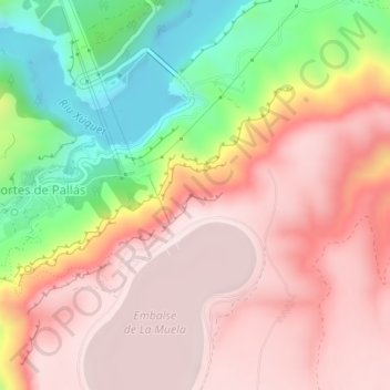Mapa topográfico Ceja de Agustín, altitude, relevo