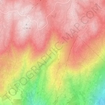 Mapa topográfico Covelo do Monte, altitude, relevo