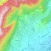 Mapa topográfico Gex, altitude, relevo