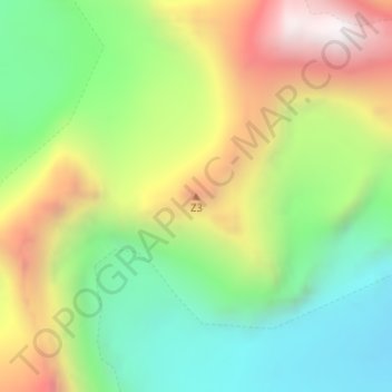 Mapa topográfico Z3, altitude, relevo