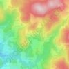 Mapa topográfico La Renaudie, altitude, relevo