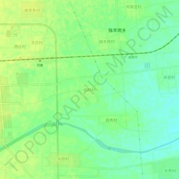 Mapa topográfico 柏朳村, altitude, relevo