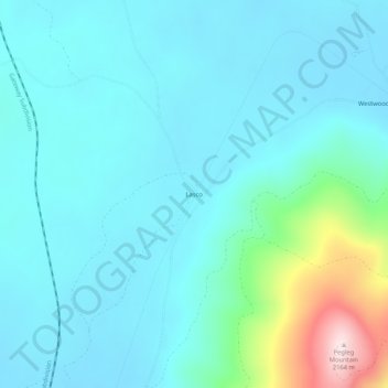 Mapa topográfico Lasco, altitude, relevo