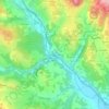 Mapa topográfico Les Ponts Tarrets, altitude, relevo
