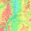 Mapa topográfico Metz, altitude, relevo