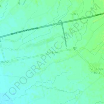 Mapa topográfico San Juan, altitude, relevo