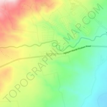 Mapa topográfico Bantuanon, altitude, relevo
