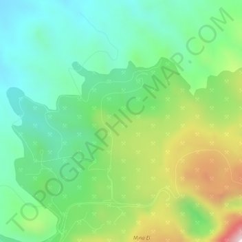 Mapa topográfico Indio Muerto, altitude, relevo