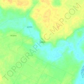Mapa topográfico Craibá, altitude, relevo