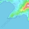 Mapa topográfico Cargèse, altitude, relevo