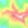 Mapa topográfico Ganga Choti, altitude, relevo