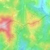 Mapa topográfico Col d'Ibardin, altitude, relevo