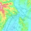 Mapa topográfico Ponte San Giovanni, altitude, relevo