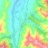 Mapa topográfico Ciano d'Enza, altitude, relevo