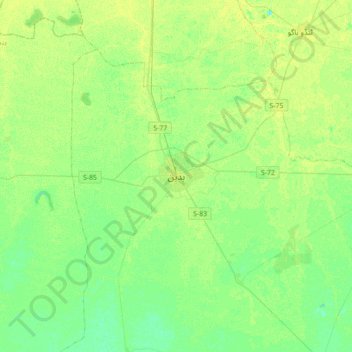 Mapa topográfico Badin, altitude, relevo