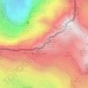 Mapa topográfico Picos de la Cascada Occidental, altitude, relevo