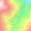Mapa topográfico Aclla Huanca, altitude, relevo