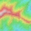 Mapa topográfico Monte Tre Denti occidentale, altitude, relevo