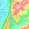 Mapa topográfico Cadarroeira, altitude, relevo