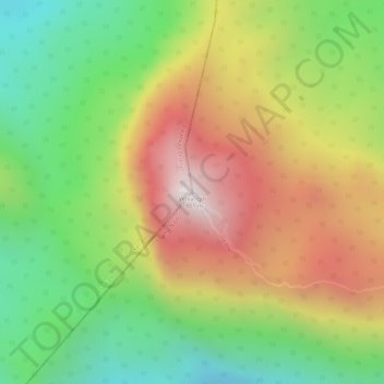 Mapa topográfico Velliangiri, altitude, relevo