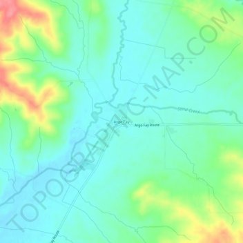 Mapa topográfico Argo Fay, altitude, relevo