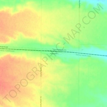 Mapa topográfico Hillsdale, altitude, relevo