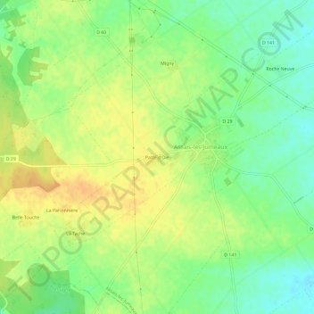 Mapa topográfico Patte d'Oie, altitude, relevo
