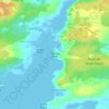 Mapa topográfico Comeau Point, altitude, relevo