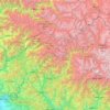 Mapa topográfico Uttarkashi, altitude, relevo