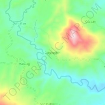 Mapa topográfico Concepcion, altitude, relevo